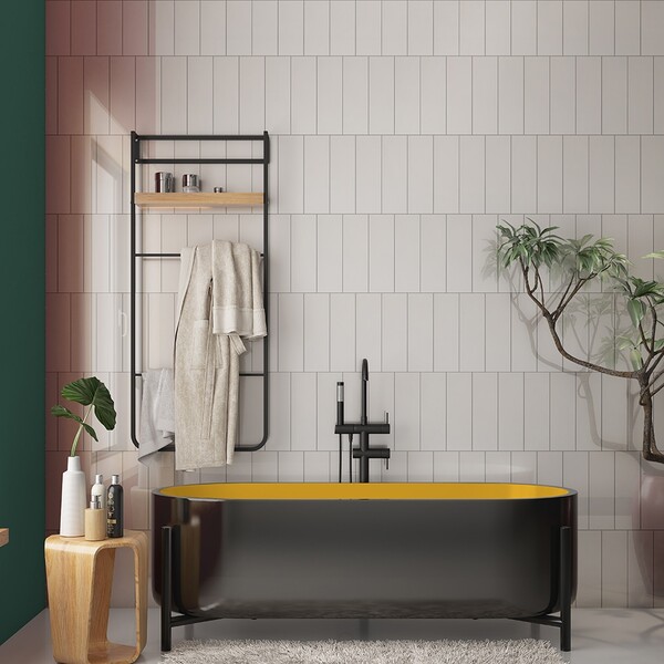 Blanc Glossy Subway Ceramic Tiles 4×12