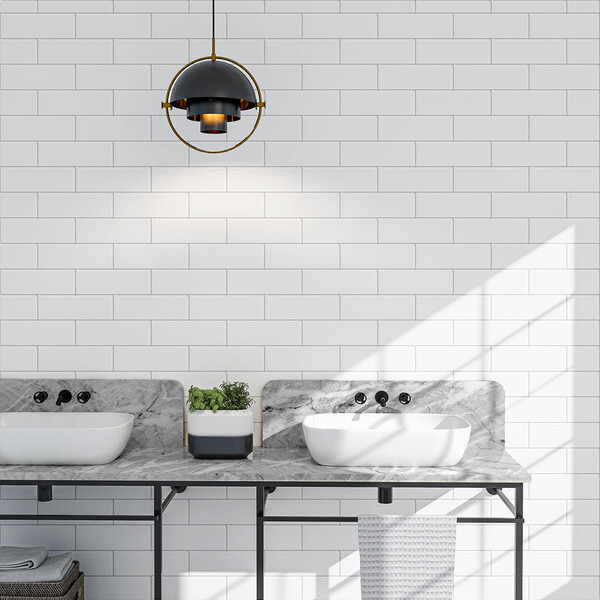 Blanc Matte Subway Ceramic Tiles 4×12