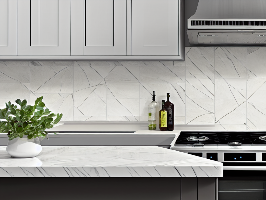 white kitchen backsplash tile