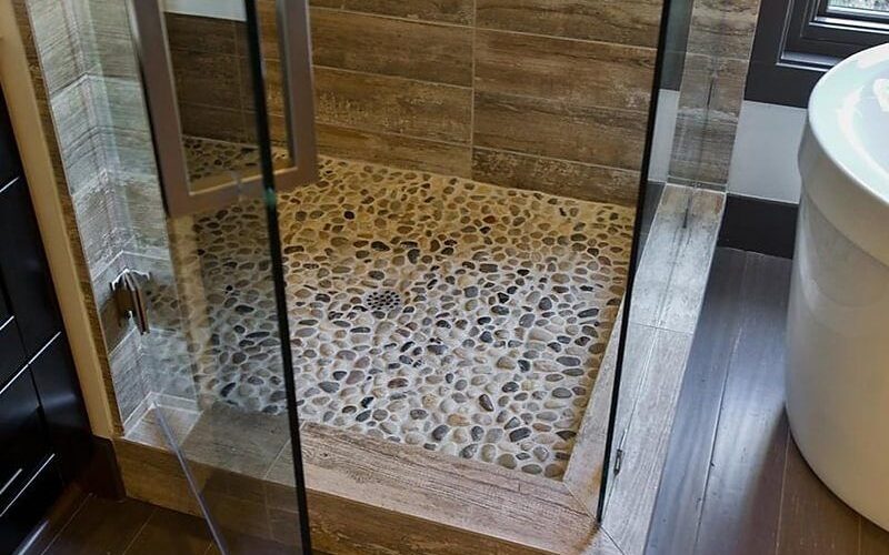 Pebble Tile Stone Tiles Cons, Flat Stone Tile For Shower Floor
