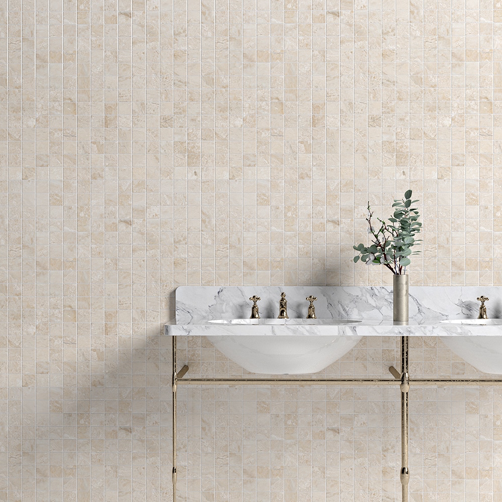 12x12 beige mosaic wall tile