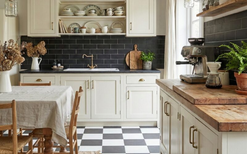 modern checkerboard floor tile