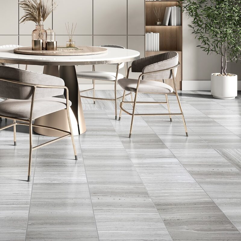 modern grey kitchen tile flooring