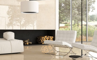 Polished beige marble