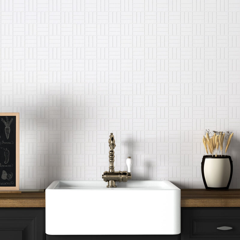 ceramic mosaic tile backsplash