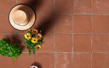 square terracotta tile