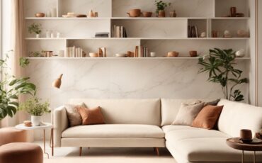 white porcelain tiles living room