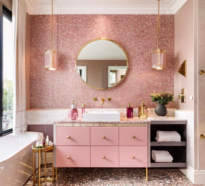 pink terrazzo tile