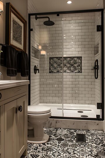 cement floor tile shower