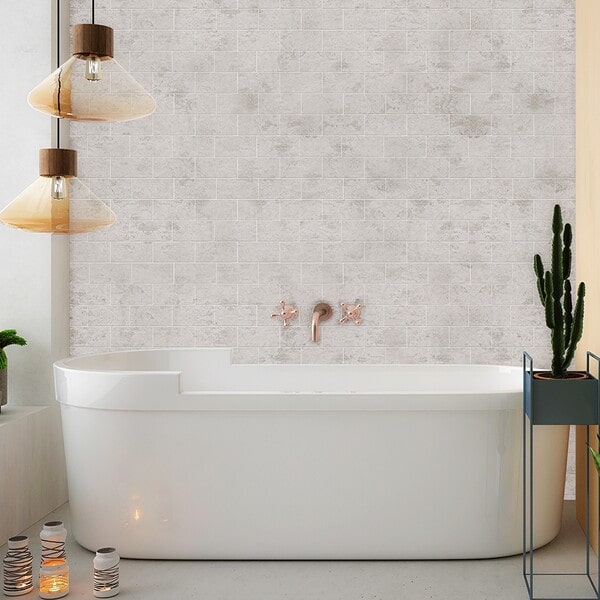 gray marble subway tile