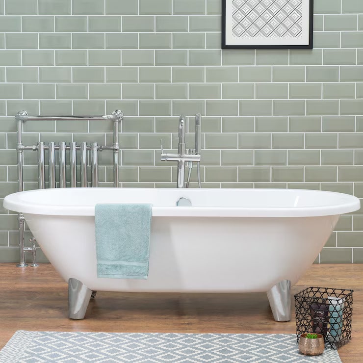 green subway tiles
