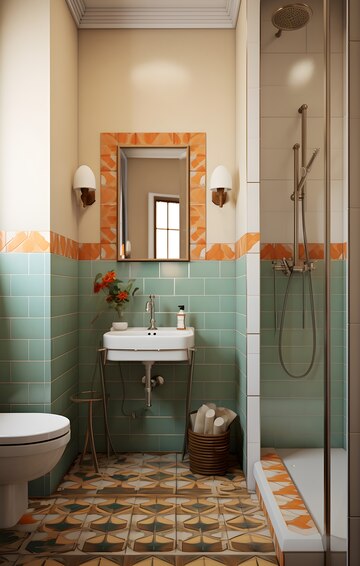 patterned floor tile