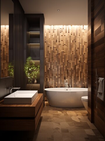 brown tile shower