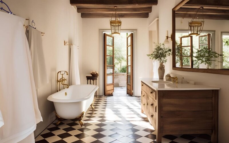 farmhouse bathroom