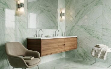 Ming green polished marble tile