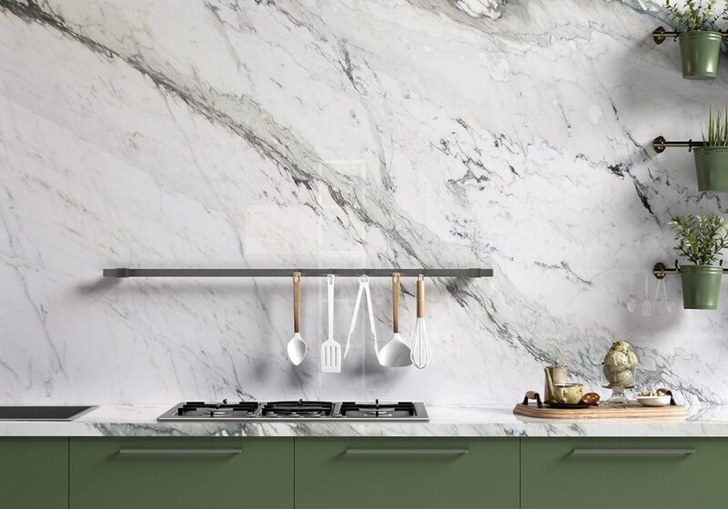marble slab backsplash