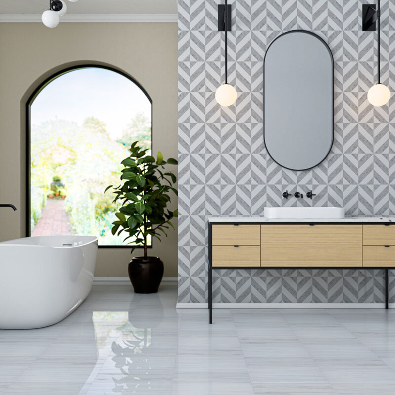 marble bathroom floor