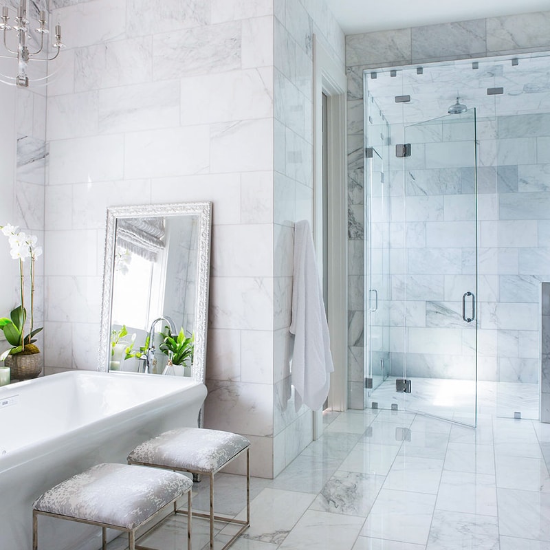 marble shower wall