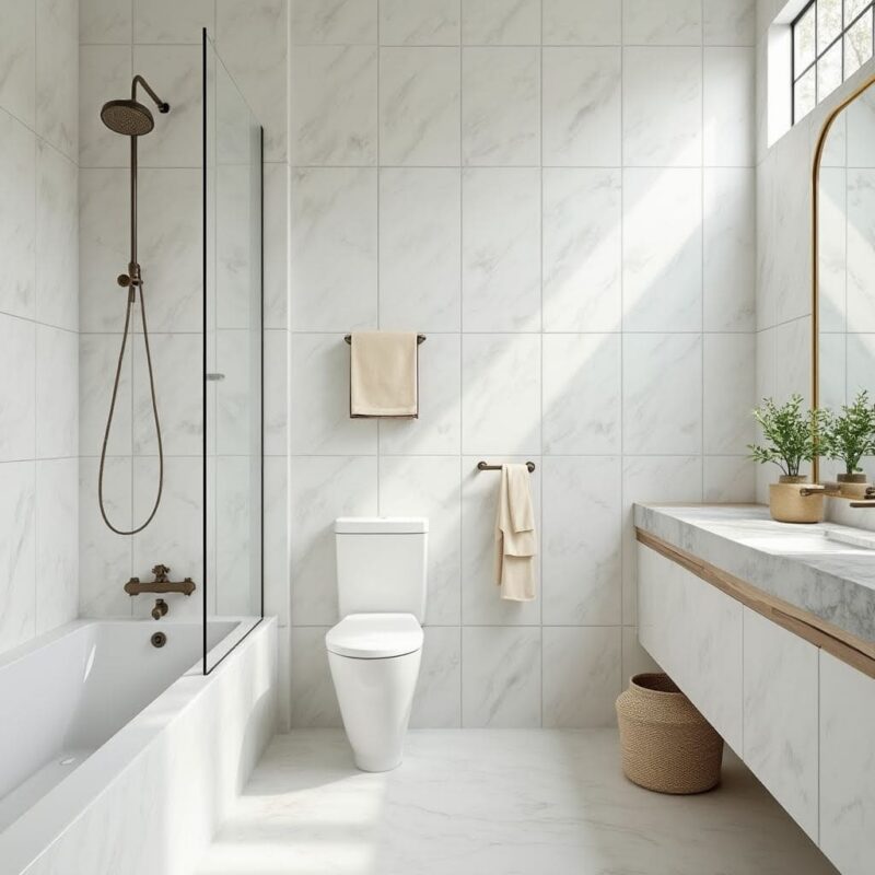 all white bathroom design