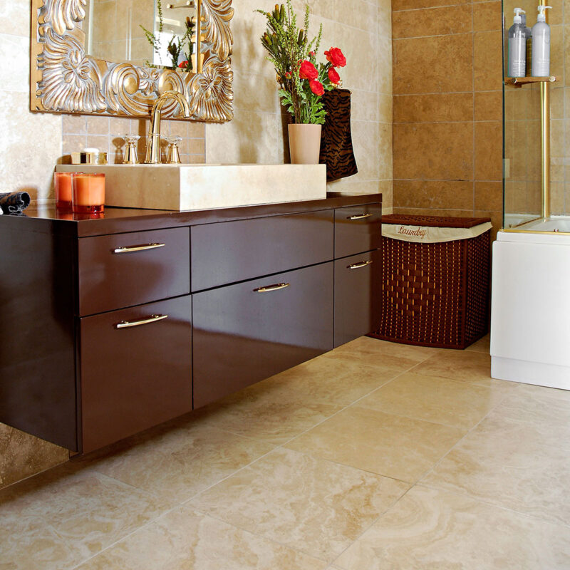 beige travertine tile