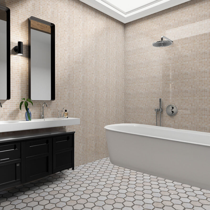 mosaic bathroom tiles