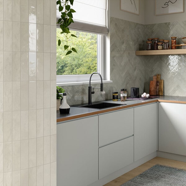 gray porcelain tile