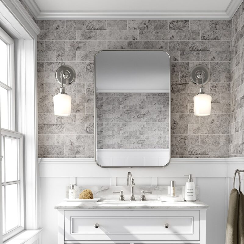 gray travertine tile