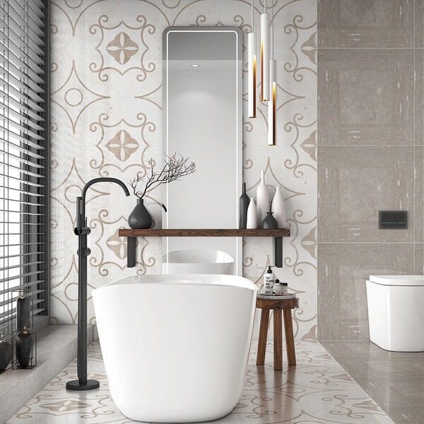porcelain backed marble tile