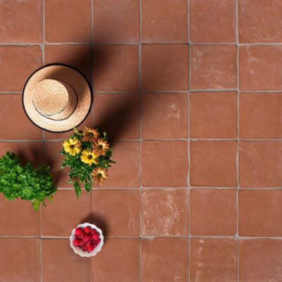 terracotta tile floor