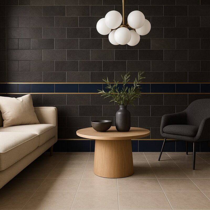 60 30 10 color rule on a living room interior design