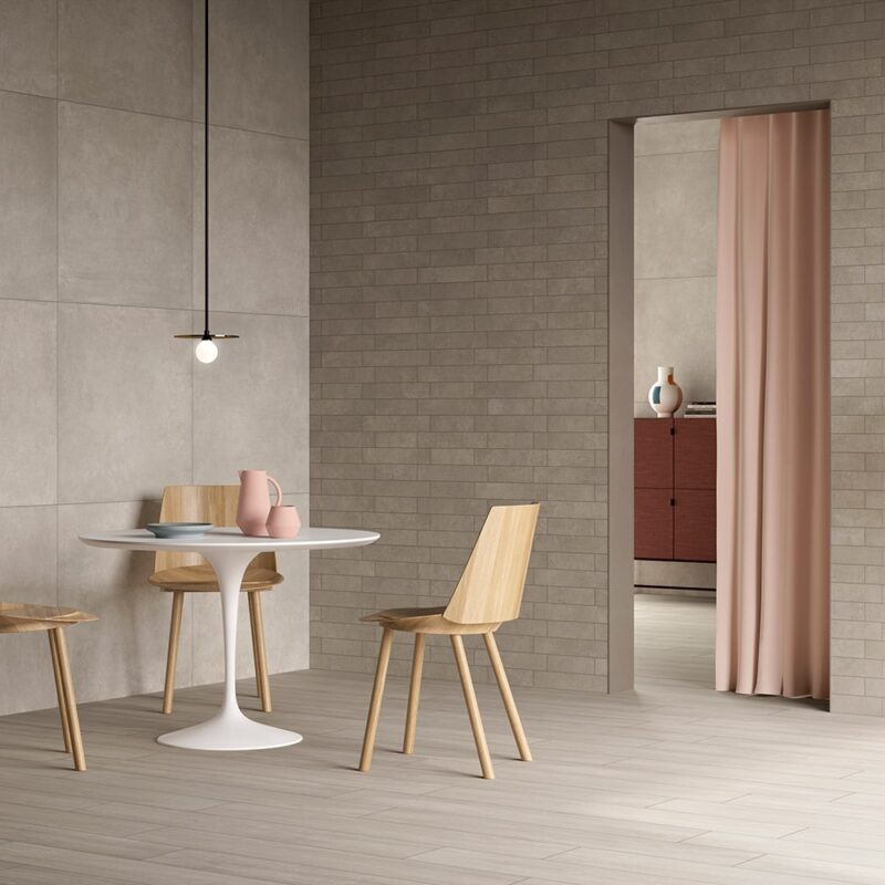 gray wood look porcelain tile