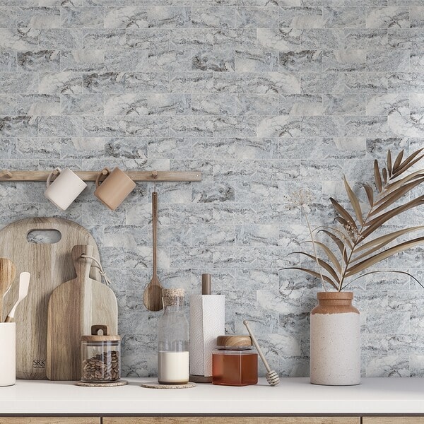 silver travertine tile