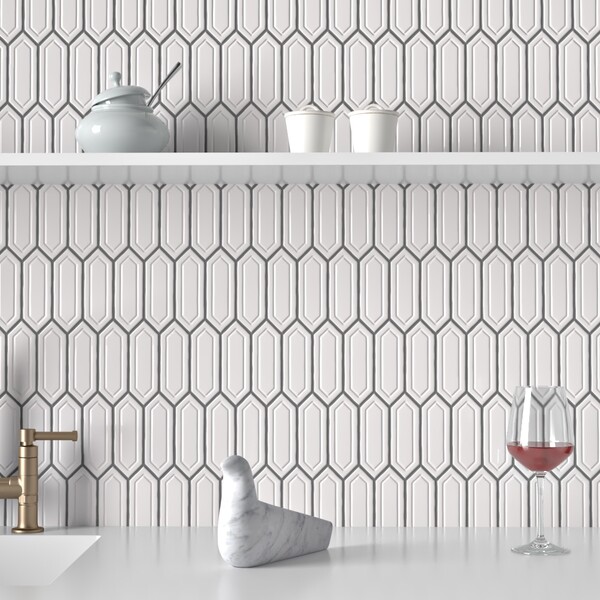 white picket tile