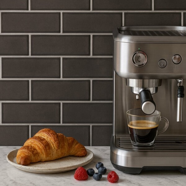 brown subway backsplash