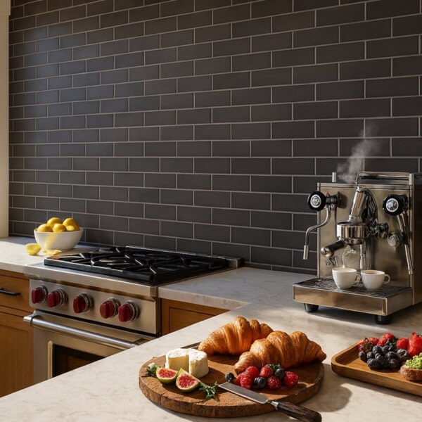 brown subway tile