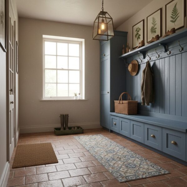 mudroom durable tile ideas
