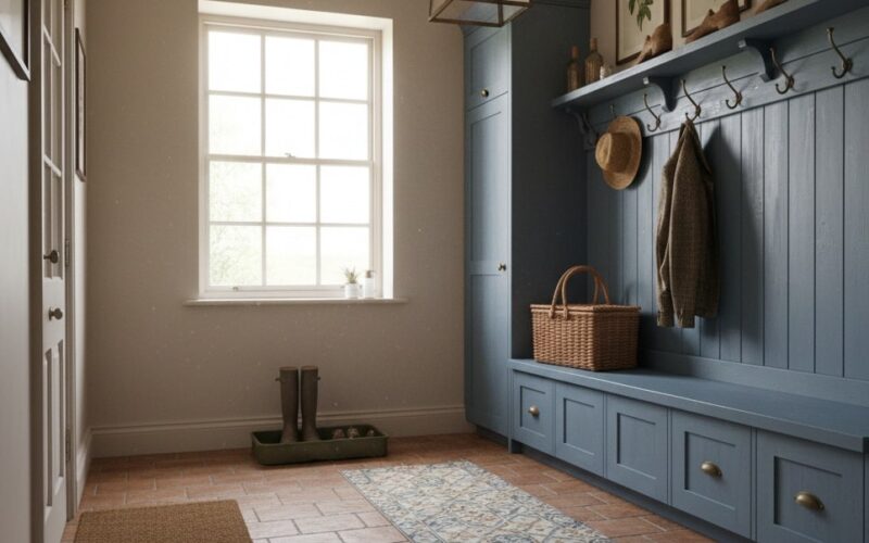 mudroom durable tile ideas