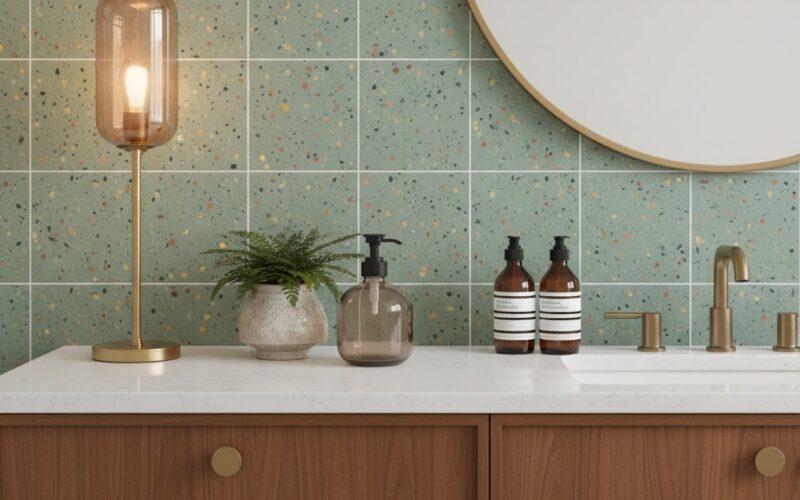 terrazzo tile bathroom