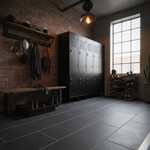 industrial mudroom design