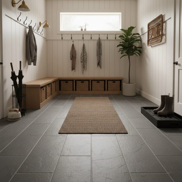 modern farmhouse mudroom