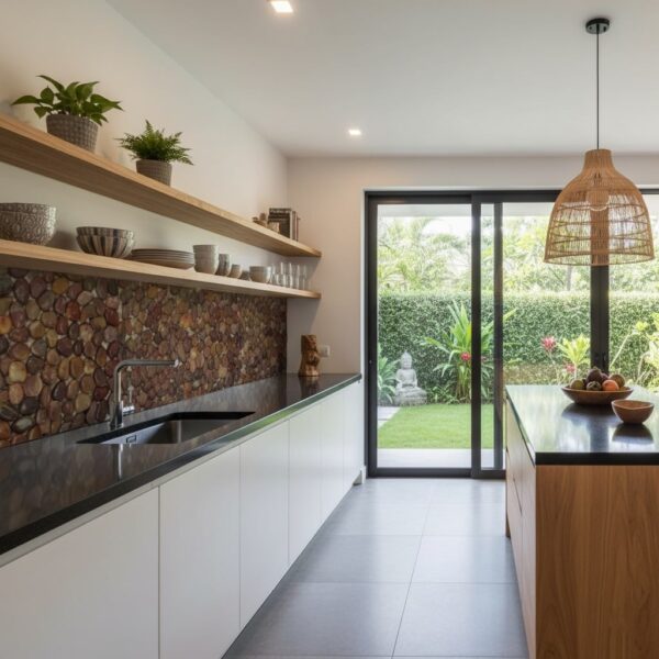 pebble mosaic tile
