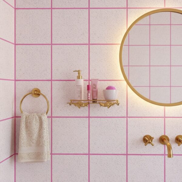 pink terrazzo tile