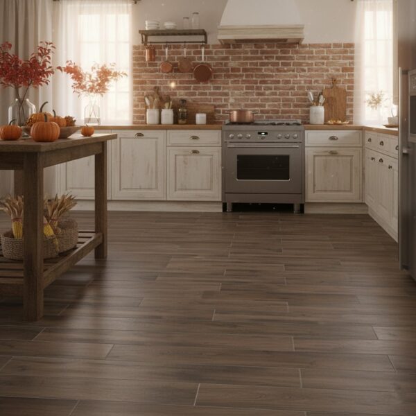 brown wood look floor tile