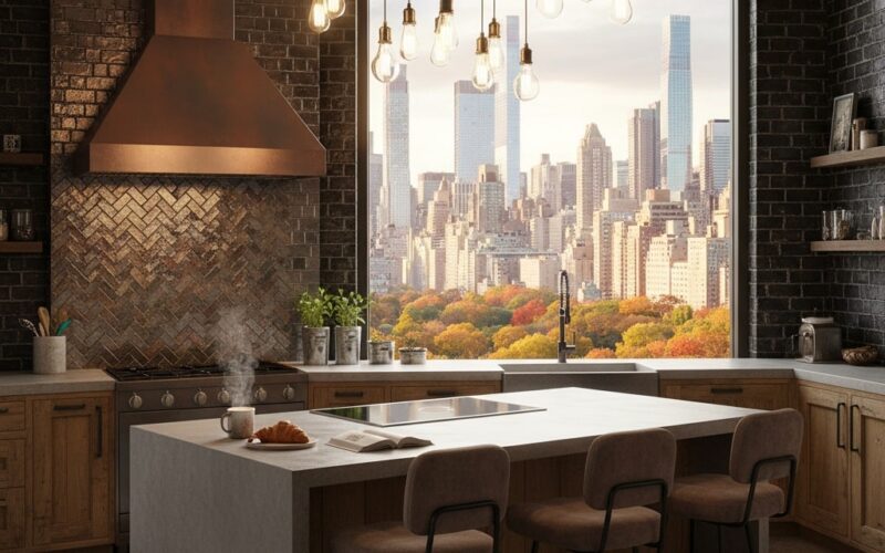 industrial kitchen wall design