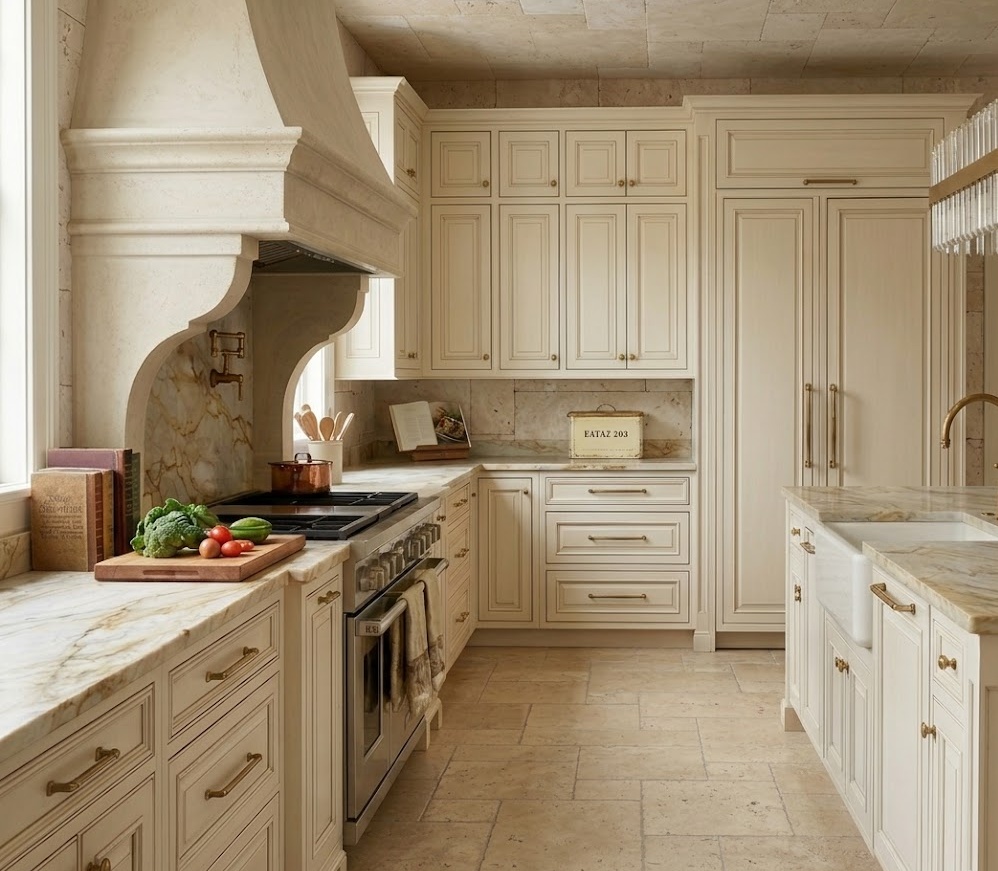 Beige Tumbled Travertine Pavers