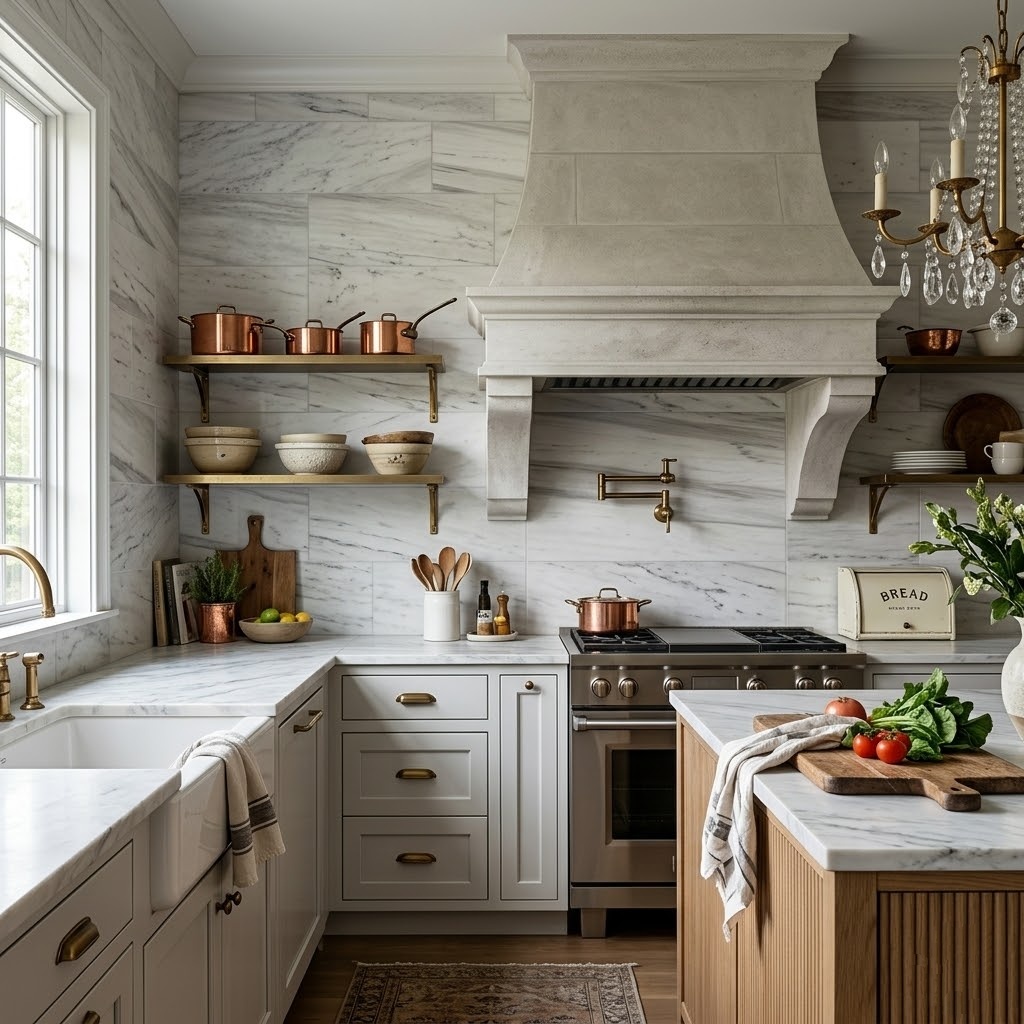 White Honed Marble Tile