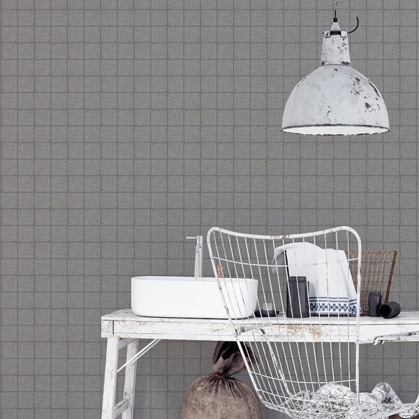 Gray matte porcelain mosaic