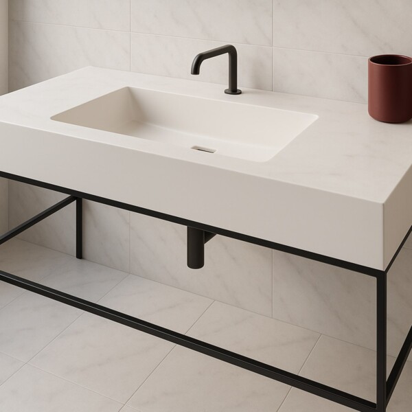 White T honed marble tile