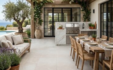 marble pavers for outdoor kitchen flooring
