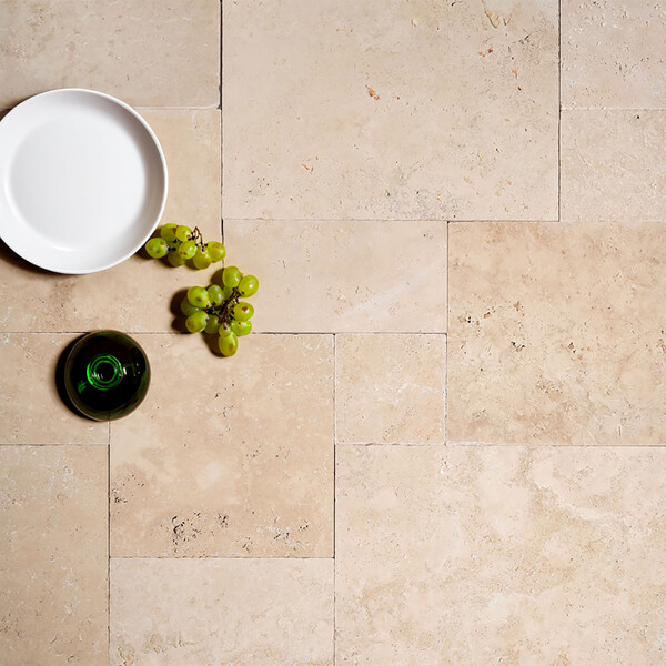 travertine pavers for outdoor kitchen flooring